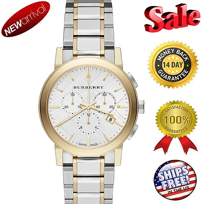 NEW Swiss Made Burberry The City Two-Tone Chronograph Unisex Watch BU9751  • $340