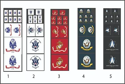 U.S Military Flags - RC Stickers - Marines Army Navy Air Force National Guard • $9.49