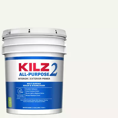 KILZ 2 ALL PURPOSE 5 Gal. Primer & Sealer White Interior/Exterior Multi-Surface • $94.97