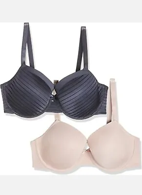 DORINA Women's Louise T-Shirt Everyday Bra (Pack Of 2) Size 38B Brand New Item • £12.99