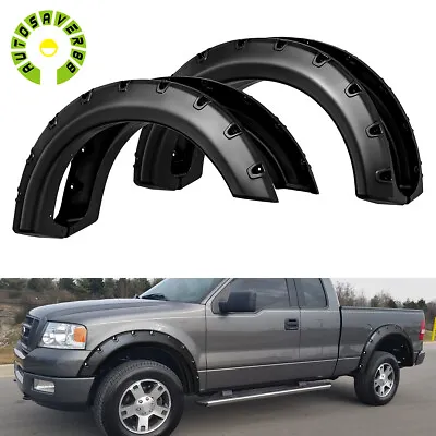 Fender Flares For 2004-2008 Ford F150 F-150 Pocket Rivet Textured Bolt On Style • $85.57