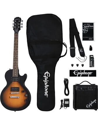 Epiphone Les Paul Electric Guitar Player Pack Vintage Sunburst New Sealed  • $269.99