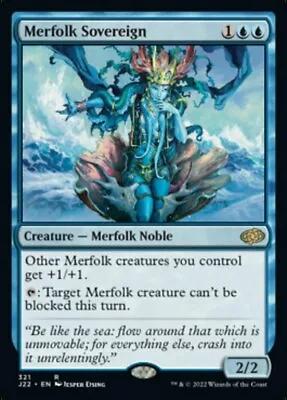 MTG-4x-NM-Mint English-Merfolk Sovereign-Jumpstart 2022 • $2.04