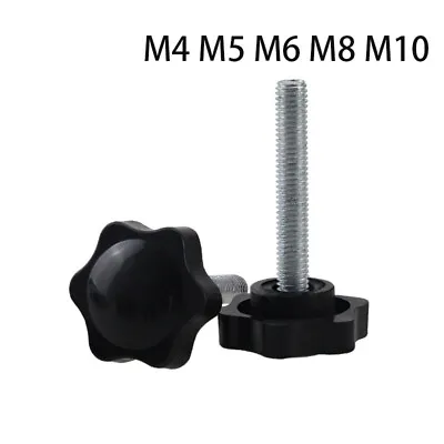 £2.08 • Buy M4 M5 M6 M8 M10 Star Head Hand Clamping Nuts Knob Plastic Thumb Screw - Black