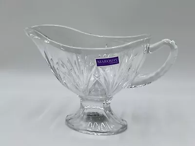 Marquis By Waterford Crystal Footed 8 Oz. Sauce Boat Beautiful.       K7 • $39.99