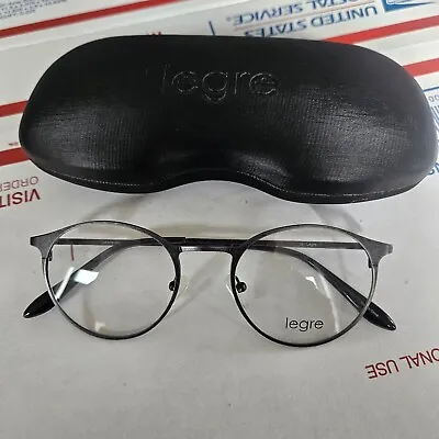 Legre Eyeglasses Frames LE 5116 H18 Grey Round Full Rim 49-20-140 With Case • $55