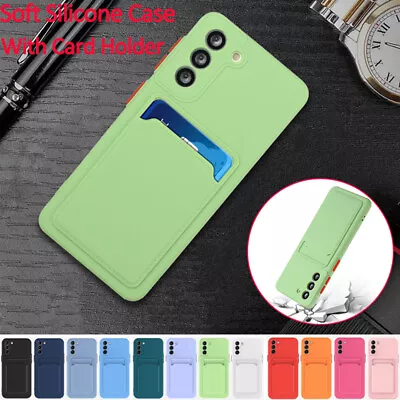 For Samsung Galaxy S24 Ultra Plus Soft Silicone Case Wallet Card Slot Bag Cover • $2.99