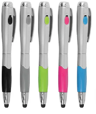 5pk 3-in-1 Stylus Pen Capacitive Touch Screen + LED Flashlight + Ballpoint Pen • $8.99