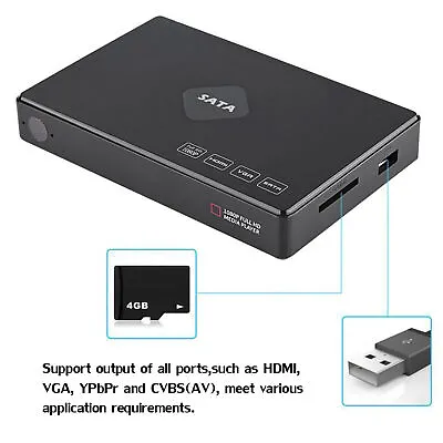 Mini Full HD 1080P 2.5-inch HDD Player Video Media Player 160GEU MPF • £55.80