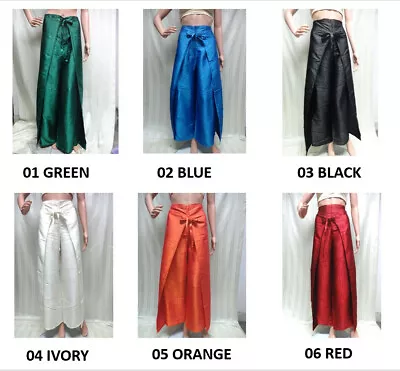 Women Boho Fisherman Pants Silk Wrap Around Hippie Harem Palazzo Wide Leg Yoga  • $18.47