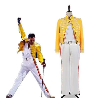 $19.99 • Buy Queen Lead Vocals Freddie Mercury Wembley On Stage Cosplay Costume Outfit