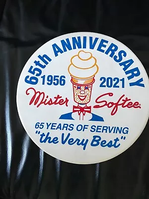 Brand New Vintage Mister Softee Ice Cream 65th Anniversary Decal 10  Round • $44.99
