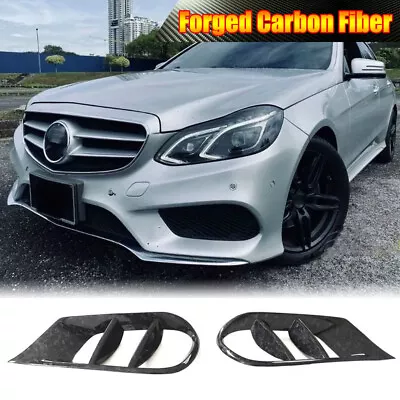 For Benz W212 E350 E400 Sport Forged Carbon Fiber Fog Lamp Grill Air Vent Covers • $199.49