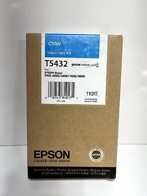 EXPIRED 2010 - Epson Cyan Ink T5432 Genuine 4000 9600 7600 • $11.98