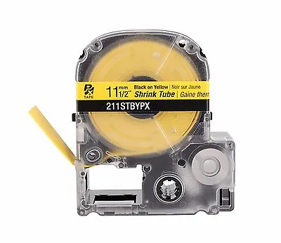 Epson 211STBYPX Shrink Tube 1/2  Black On Yellow 11mm K-Sun 211STBY • $37.95