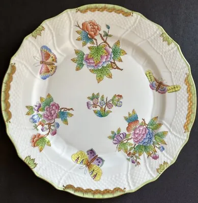 HEREND QUEEN VICTORIA GREEN 10-1/4  DINNER PLATE 1524 1524/VBO - Quantity • $121.49
