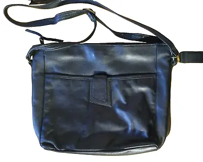 Cabin Creek Black Leather Shoulder Strap Purse Bag Multiple Compartments • $23.06