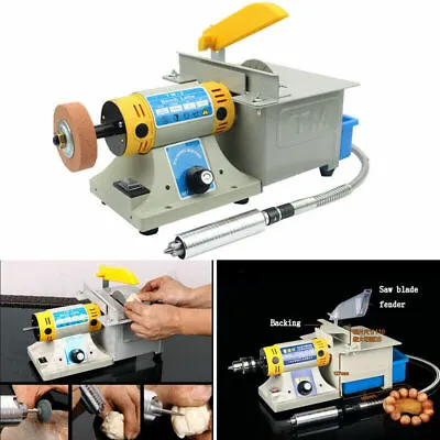 220V Gem Jewelry Rock Grinder Polishing Grinding Machine Bench Lathe Polisher  • £143.80