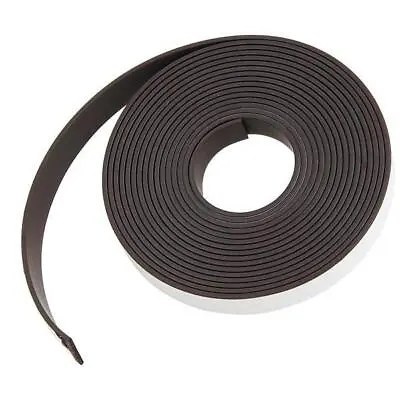 3M X 12.5mm FLEXIBLE MAGNETIC STRIP ROLL SELF STICKY BACK CRAFT PICTURE DOOR KEY • £5.50