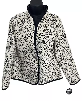 NWT Trimdin Women’s Medium Tuscany Reversible Collection Black And Beige Jacket • $39.99