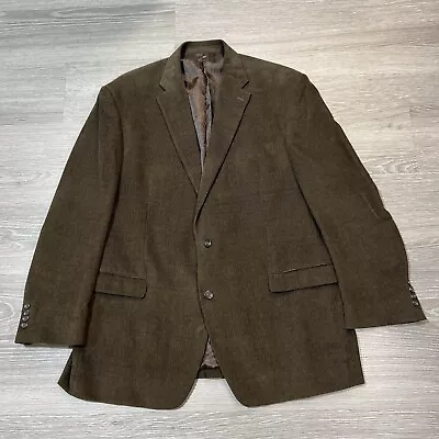 Chaps Ralph Lauren Blazer Men 46L Classic Fit Brown Corduroy Sport Coat Jacket • $26.99