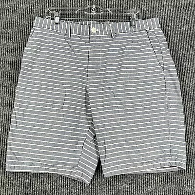 Old Navy Mens Size 36 Blue Striped Slim Fit Chino Shorts Casual Comfort Soft • $14.39