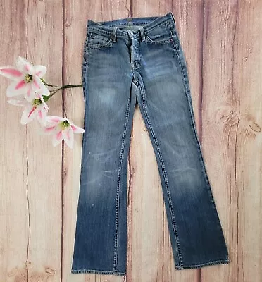 7 For All Mankind Women's Pocket Bootcut Jeans Size 26 Blue Denim Button Fly • $16.76