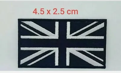 £2.39 • Buy Union Jack Black  Badges Iron Or Sew On Embroidered Patches Small Flag 