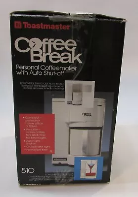 New Vintage 1980's Toastmaster Coffee Break Compact Personal Coffee Maker In Box • $25