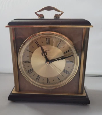 Vintage Metamec Heavy Brass Carriage Clock-kienzle German Quartz Movement • £20