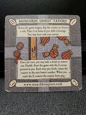 Munchkin Quest Tavern Lab Coaster Promo Steve Jackson Games SJG • $8.99
