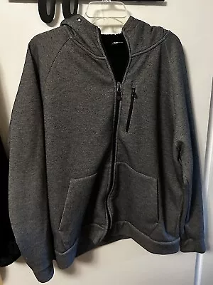 32 Degrees Men’s Gray Sherpa Hoodie Jacket XL • $25