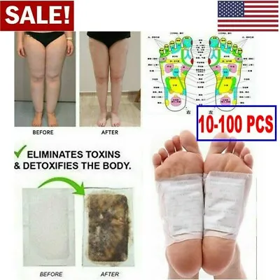 10-100 Foot Detox Pad Cleansing Patch Pain Relief Soothing Herbal Organic Unisex • $6.98