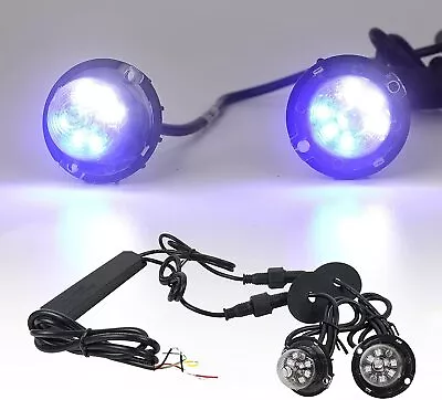 $41.99 • Buy Hide-away 2in1 B/W 12 LED Emergency Warning Strobe Light Bar Patrol For Vehicles