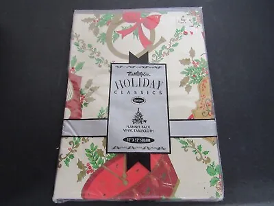 Town & Country Holiday Classics Christmas Flannel Back Vinyl Tablecloth 52 X 52 • $24.95