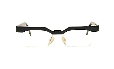 European German Designer Maske NY Rectangular Black Rimless Eccentric Eyeglasses • $299