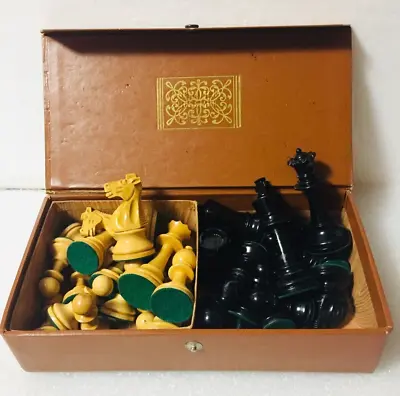 Vintage Lardy E.s Lowe Chess Set With Box  3.5  King Tournament Chessmen • $297.99