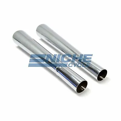 MAC Universal 1-3/4  Chrome Straight Megaphone Motorcycle Mufflers Slip Ons * • $229.99