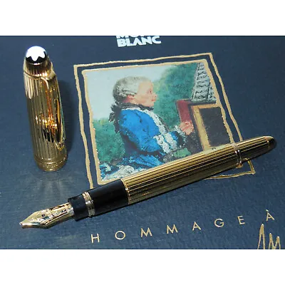 NOS* Montblanc Meisterstuck 1145 Mozart Fountain Pen Solitaire Gold Vermeil 18K • $1599.95