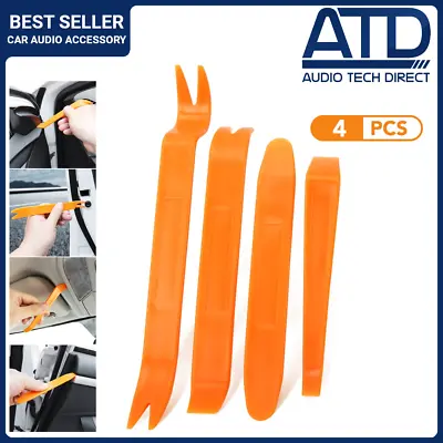 Trim Tool 4PC Removal Set Dashboard Door Panel Plastic Car Audio Dash Pry Kit X4 • £1.98