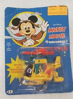 Vintage Durham Mickey Mouse Wind Up Mini Winder Whistling Vehicle Disney Tooters • $60.72