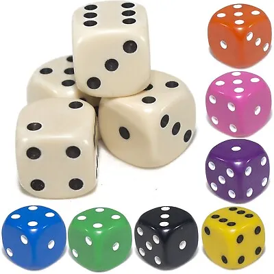 14mm Spot Dice (Select Colour) // D6 6 Sided Wargame Educational Maths Games TDL • £5.99