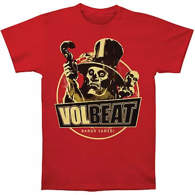 Men's Volbeat Baron Samedi T-shirt Small Red • $23.09