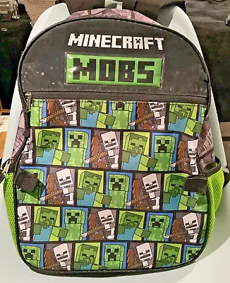 Minecraft Backpack MOBS Creeper Zombie Skeleton School Bag GREAT CONDITION • $4.19
