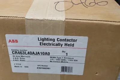1- GE CR463L40AJA10A0 Lighting Magnetic Contactor: 4 Pole 120V 30 AMP ~ NEW • $400