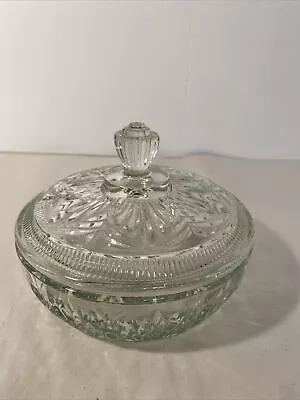 Vintage AVON Covered Clear Glass Dish With Lid 5.75” X 4” • $14.25