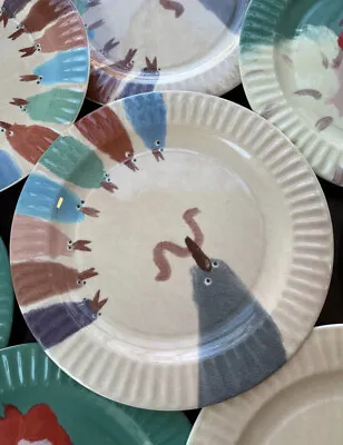 Holly Frean Anthropologie Chicken Plates 8 1/2” Set Of Eight • $275