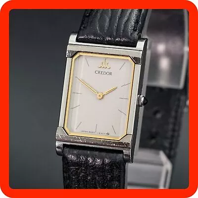 [N-MINT] SEIKO CREDOR 8420-6980 Elegant Vintage Women's Watch Tank Shape 712320 • $303.23