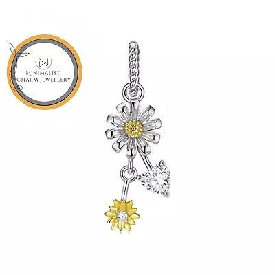 Design April Daisy Flowers Birthstone Charm April Charm Jewelry Gift For Women • $27.99