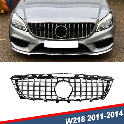 For Benz W218 CLS350 CLS500 CLS550 2011-2014 Chrome+Black GTR Front Upper Grille • $185.99